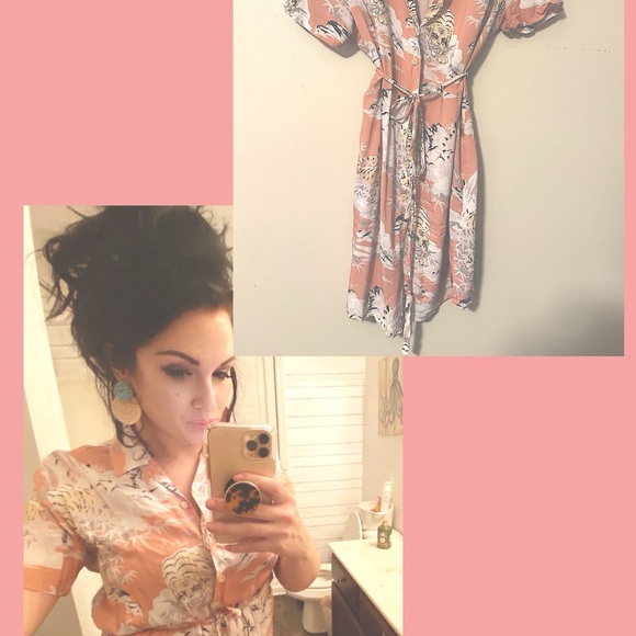 All Saints Pink Tiger Shirt Dress (As seen on TV) - Picture 6 of 8